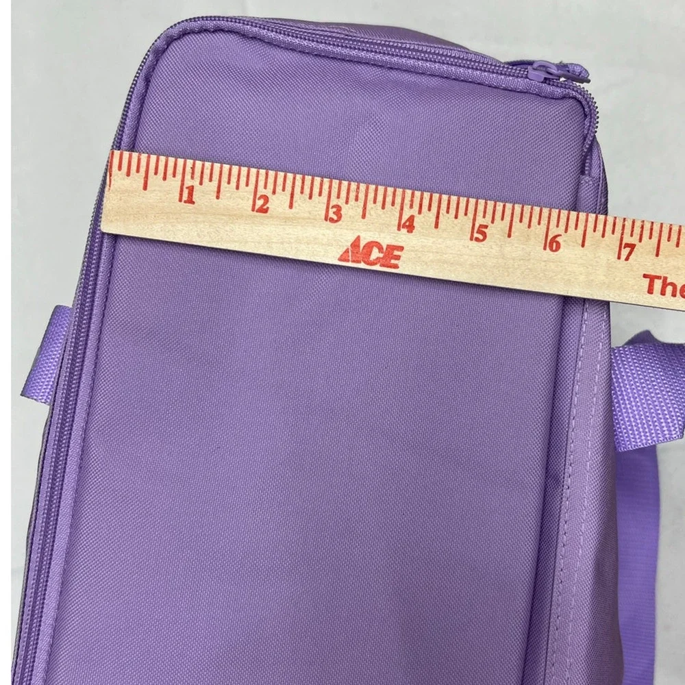 Trader Joe's Purple Insulated Tote Cooler Bag Reusable Grocery Shopping - Picture 11 of 11